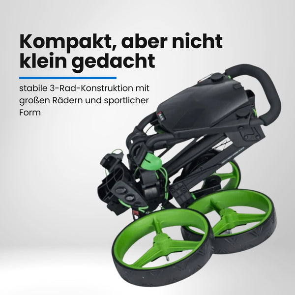 Big Max IQ² Push Trolley – Robuste Räder und Bremssystem, Detailansicht
