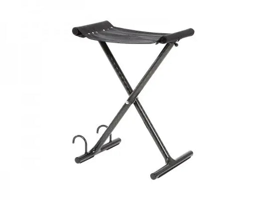 Leichter zusammenklappbarer Golfsitz aus Carbon mit Haken, ideal für Golfzubehör.