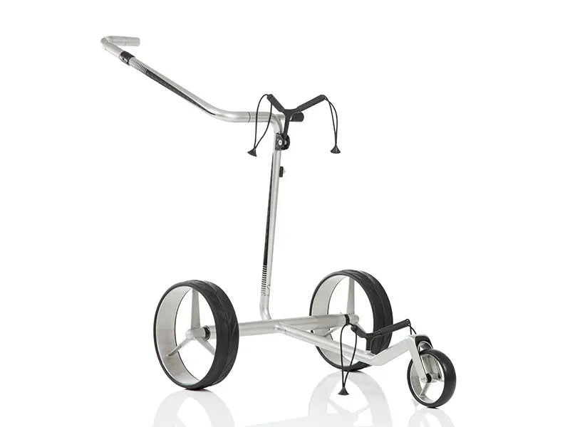 Moderner Golf Trolley aus Carbon mit drei Rädern, ideal für den Golfplatz