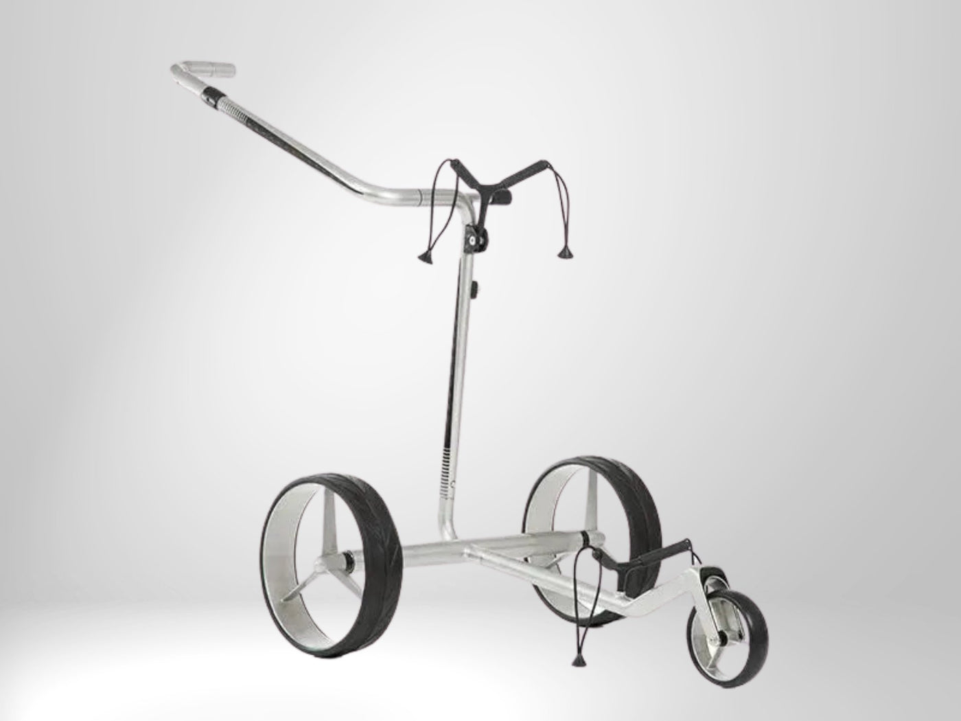JUCAD EDITION S 2rädrig – Leichter klappbarer Golftrolley aus Aluminium, Gesamtansicht freigestellt