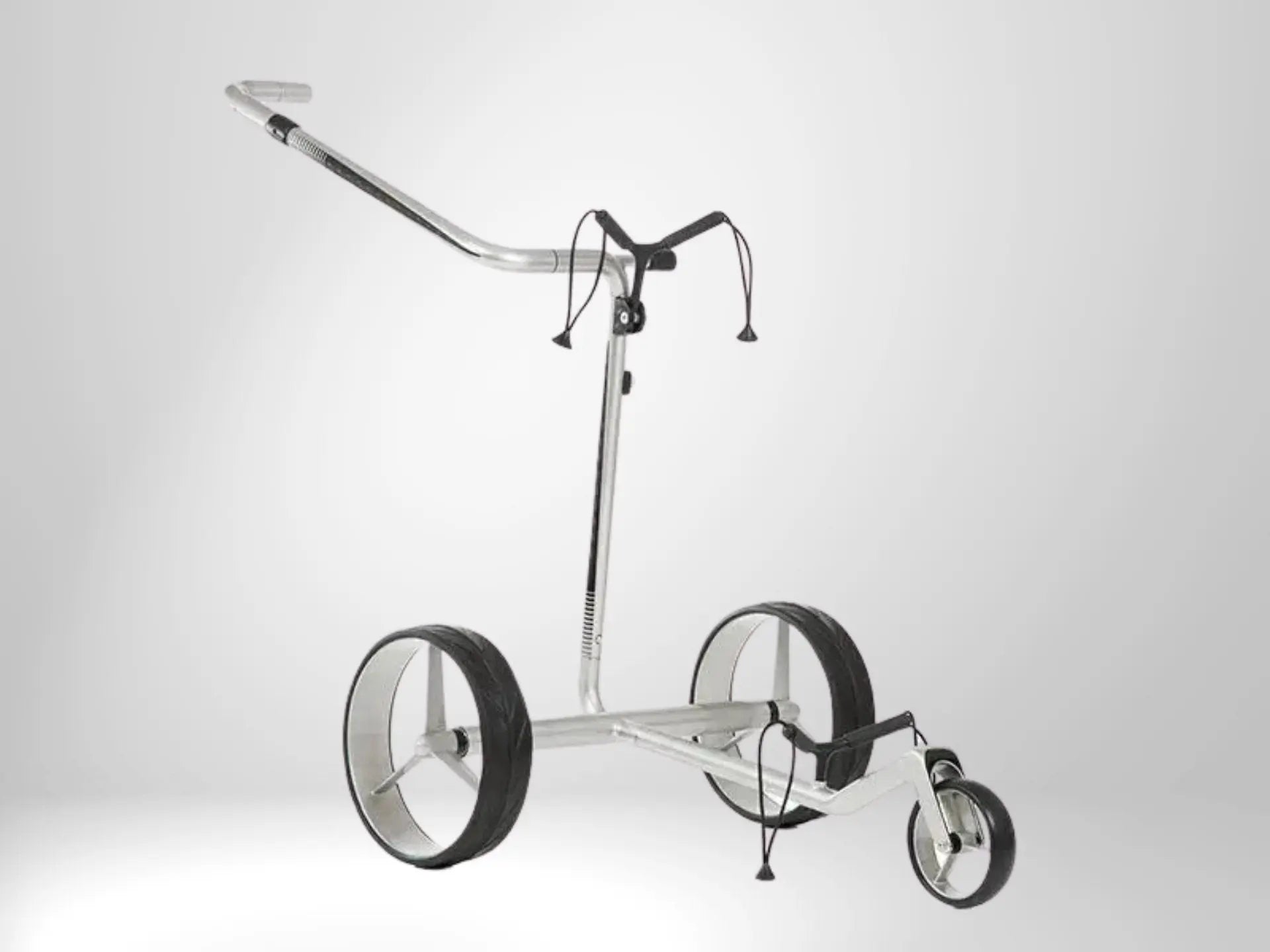 JUCAD EDITION S 2rädrig – Leichter klappbarer Golftrolley aus Aluminium, Gesamtansicht freigestellt