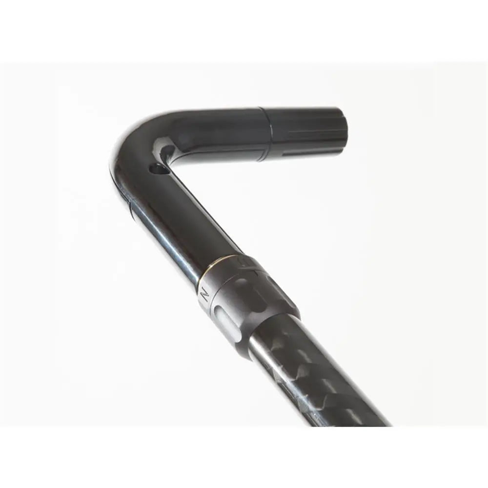 JuCad Carbon Griff mit Drehschalter für E-Trolley, Nahaufnahme, modernes Golfzubehör
