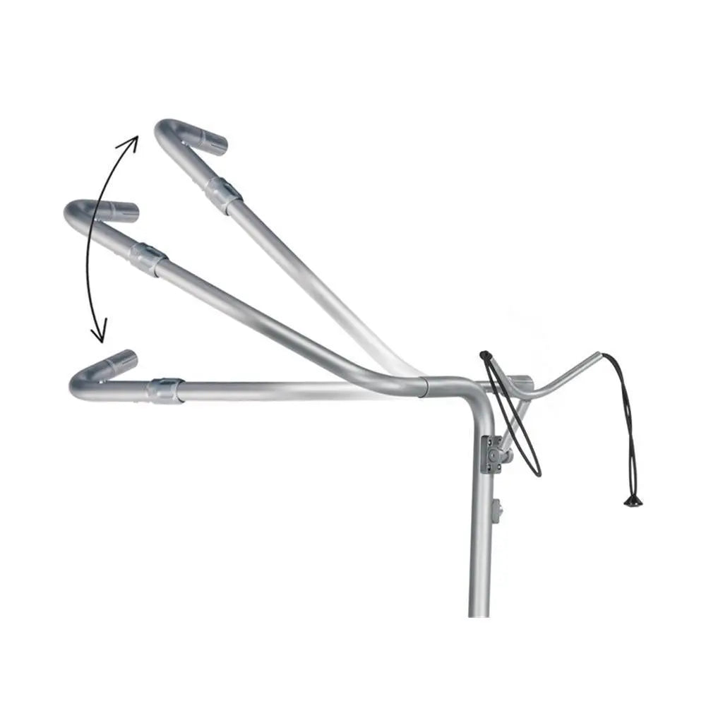 Verstellbare Griffstange aus Aluminium für E-Trolley, Golfzubehör, isoliert auf Weiß