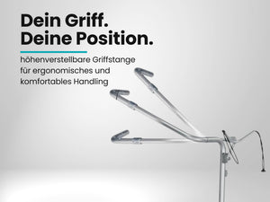Verstellbarer Aluminium-Griff für Golf Trolley, mehrere Positionen angezeigt