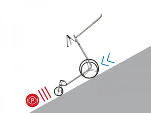 Golf Trolley mit Parkbremse auf Hang, Rollstopp-Funktion, modernes Design