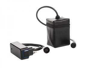 JuCad Powerpack mit Ladegerät für Golf Trolley, schwarzer Akku und Kabel, Zubehörset