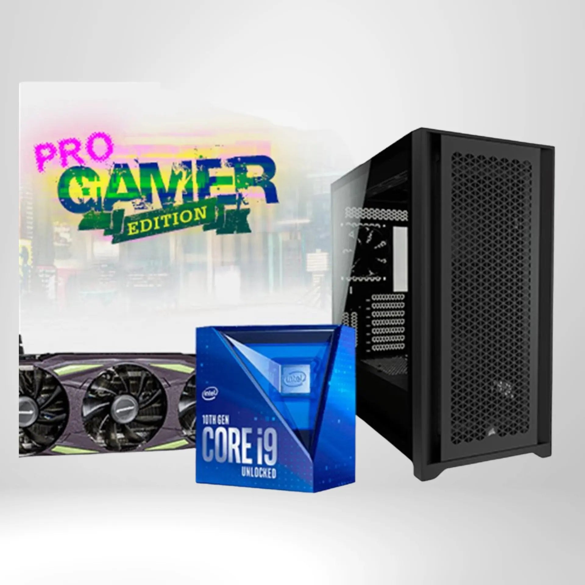 Gaming-PC mit Intel Core i9 Prozessor, Grafikkarte und Gehäuse, Pro Gamer Edition