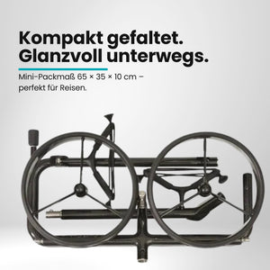 Gefalteter Golf Trolley aus Carbon mit zwei Rädern, kompakt für einfachen Transport