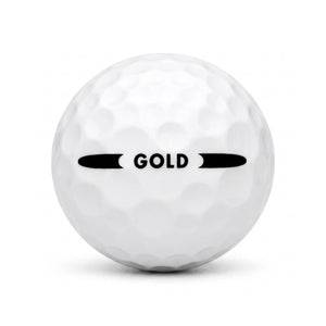 Pinnacle Mix Lakeball – Gebrauchter weißer Pinnacle Golfball mit Logo und Nummer, Seitenansicht