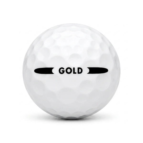 Pinnacle Mix Lakeball – Gebrauchter weißer Pinnacle Golfball mit Logo und Nummer, Seitenansicht