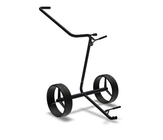 JUCAD CARBON SHADOW - 2-rädriger Golf trolley in schwarz-matt.