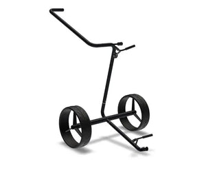 JUCAD CARBON SHADOW - 2-rädriger Golf trolley in schwarz-matt.