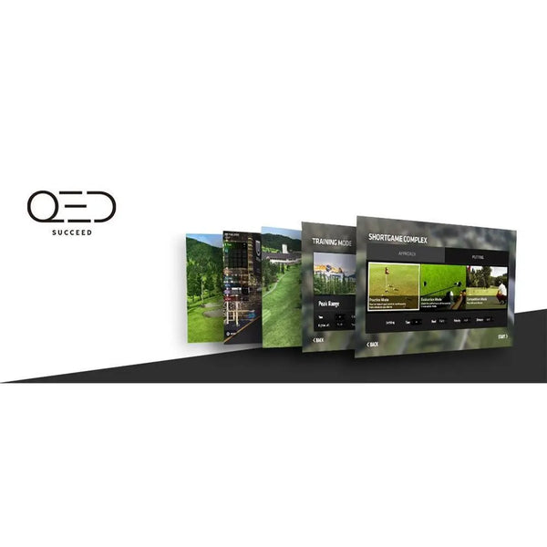 Uneekor EYE XO – QED Software mit Golf Simulator Kursauswahl und Features