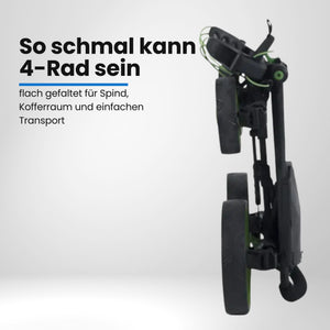 Big Max Blade Quattro 4-Rad Push Trolley – Zusammengeklappt, Seitenansicht