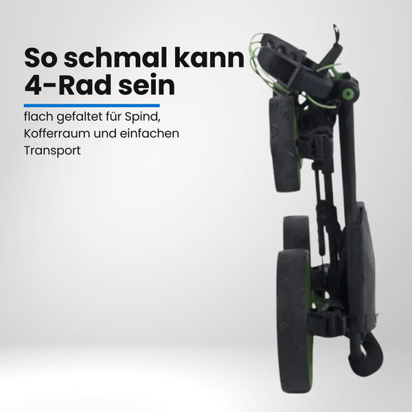 Big Max Blade Quattro 4-Rad Push Trolley – Zusammengeklappt, Seitenansicht