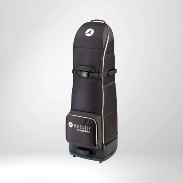 Schwarze Golf-Trolley-Reisetasche mit Logo, robust, ideal für Golfausrüstungstransport