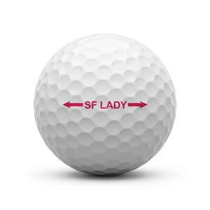 Srixon Soft Feel Lady Lakeball – Gebrauchter Golfball mit Srixon Lady Logo und Nummer