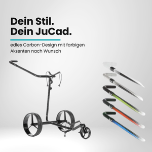 JUCAD CARBON E-Trolley – Elektrischer Golf Trolley aus Carbon, verschiedene Farbvarianten