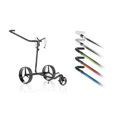 Golf Trolley aus Carbon mit farbigen Griffen, verschiedene Varianten, Zubehör Golfshop