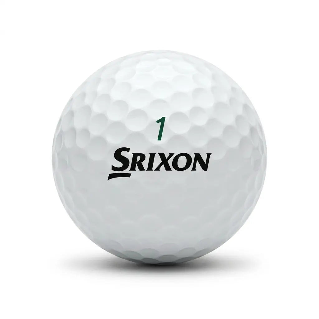 Srixon Soft Feel – Nahaufnahme weißer Srixon Golfball mit dimpled Oberfläche und Logo