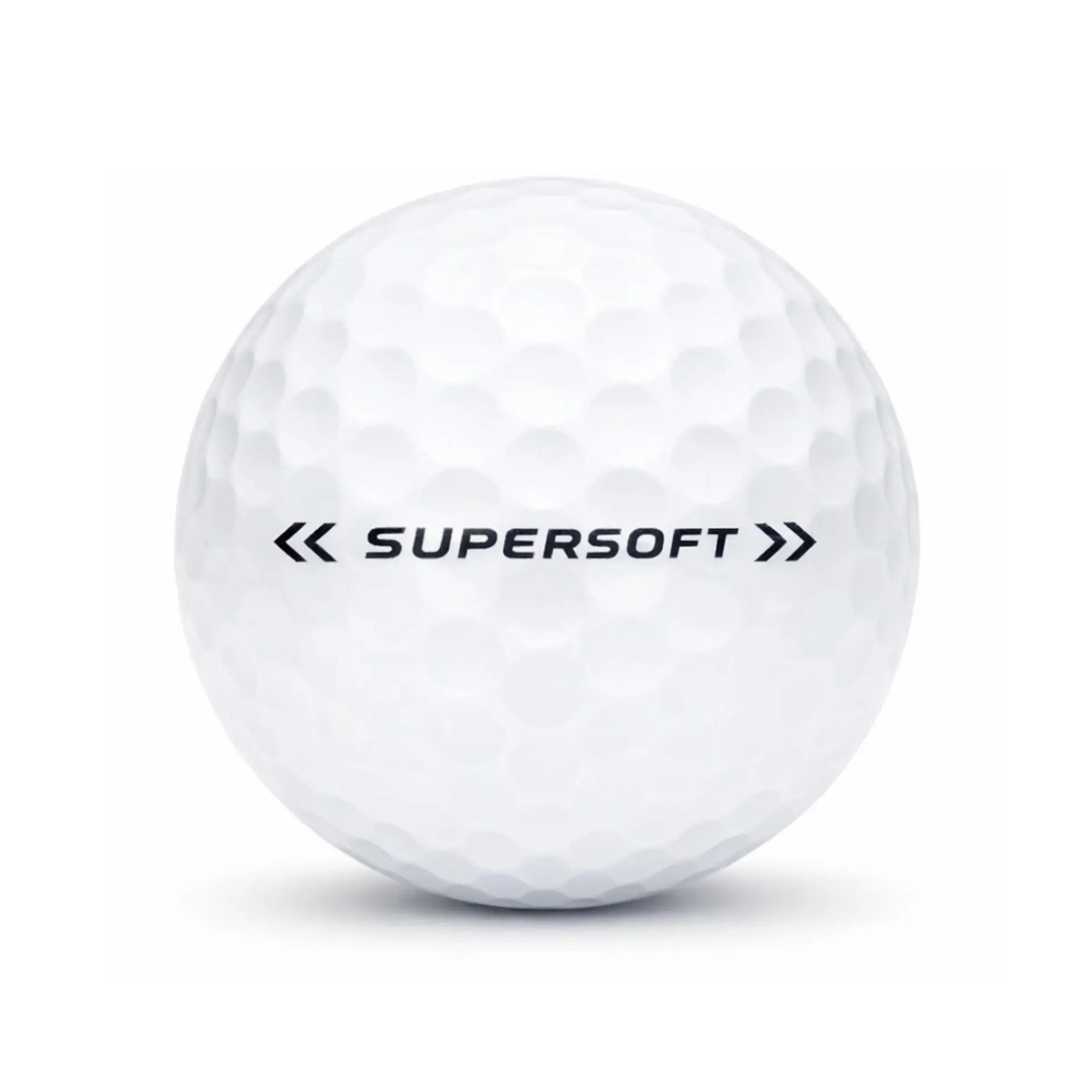 Callaway SuperSoft Lakeball – Gebrauchter weißer Golfball mit Callaway Logo und Nummer, Seitenansicht
