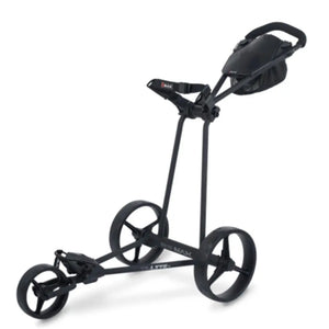 Big Max TI-Lite – Zusammengeklappt, Frontansicht kompakter Titan-Trolley