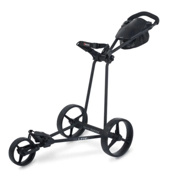 Big Max TI-Lite – Zusammengeklappt, Frontansicht kompakter Titan-Trolley