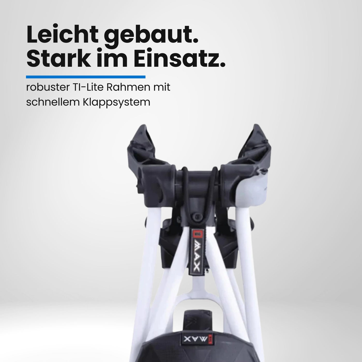 Big Max TI-Lite 3 Rad Push Trolley – 3/4-Ansicht Titanium Golftrolley