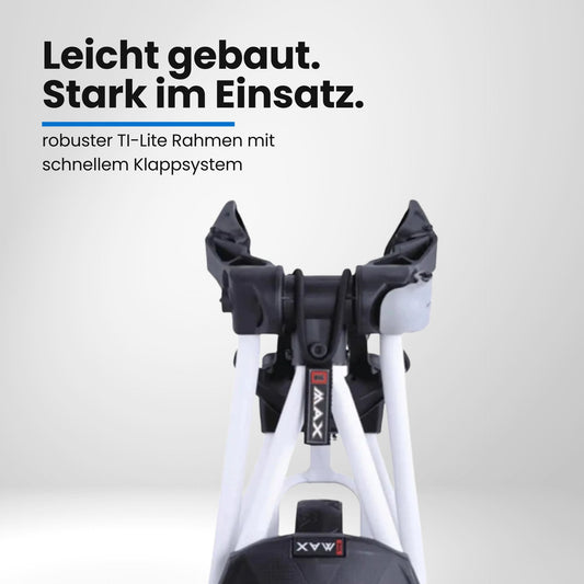 Big Max TI-Lite 3 Rad Push Trolley – 3/4-Ansicht Titanium Golftrolley