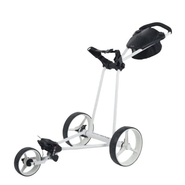 Big Max TI-Lite – Seitenansicht leichter Titan-Golftrolley auf weißem Hintergrund