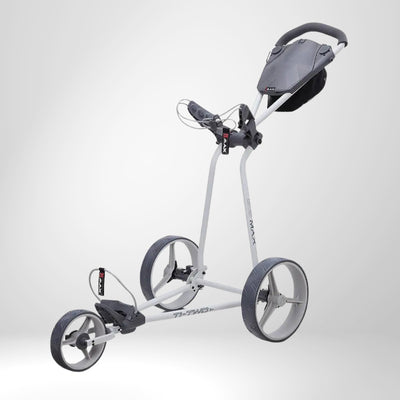 Big Max TI TWO Push Trolley – Frontansicht Farbvariante 1, Titan-Golftrolley