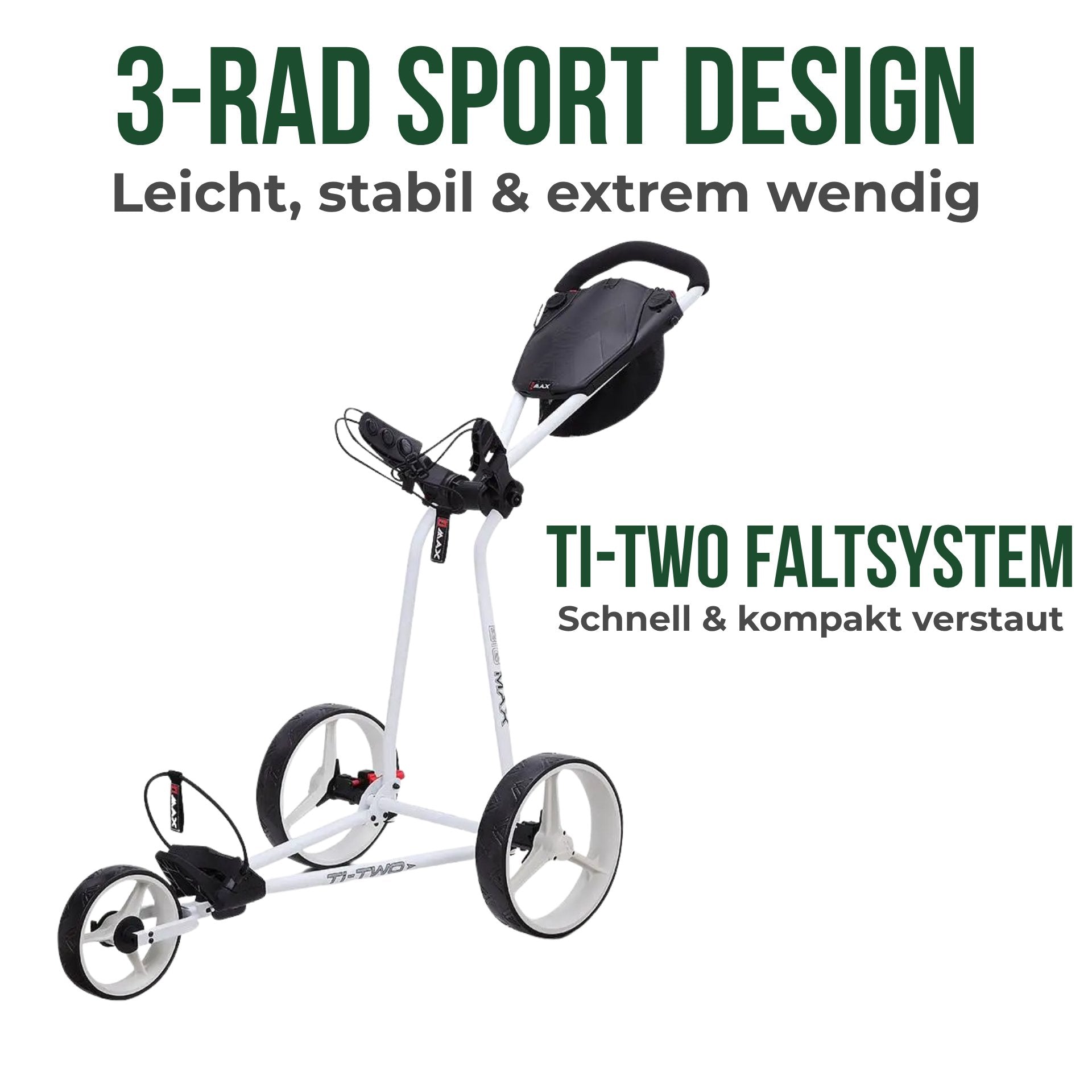 Big Max TI TWO - 3 Rad Push Trolley 