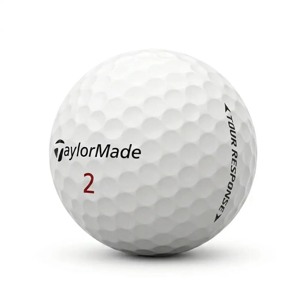 TaylorMade Tour Response Lakeballs | AAAA – 25 gebrauchte weiße Golfbälle freigestellt auf weißem Hintergrund
