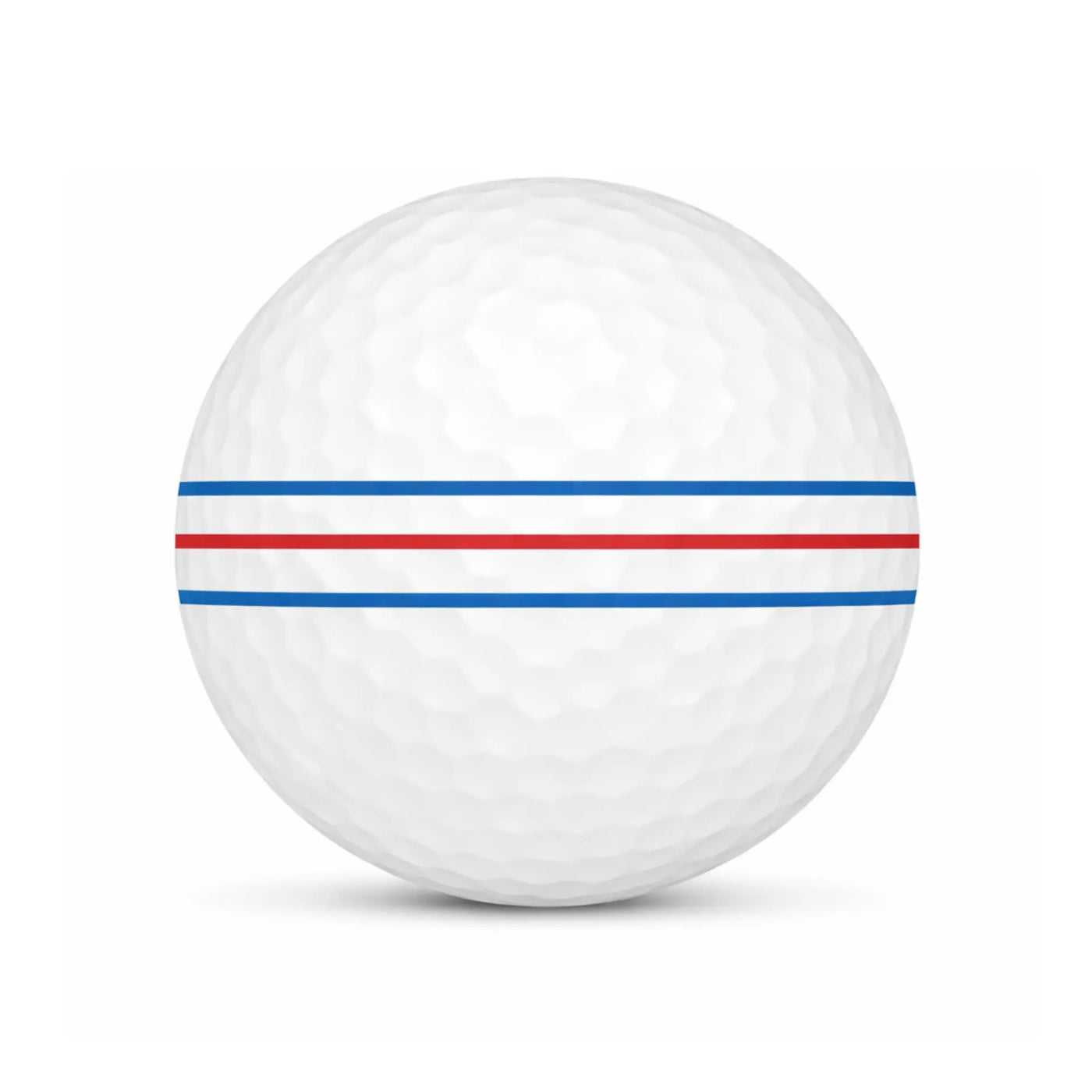Callaway Chrome Soft Triple Track Lakeball – Gebrauchter Golfball mit Triple Track Linien und Logo, Seitenansicht