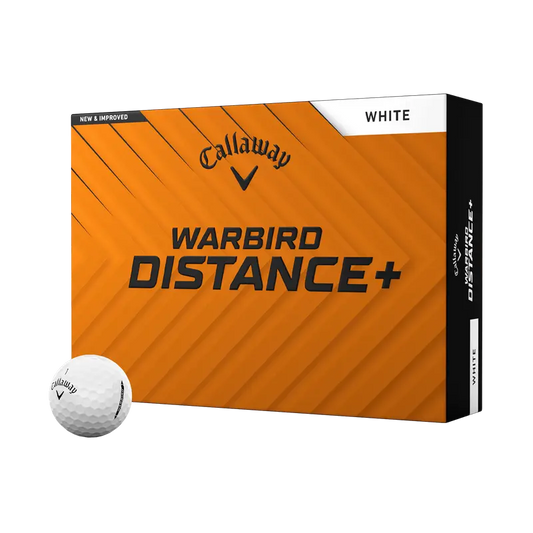 Callaway Warbird Distance+ Golfbälle Weiß, Verpackung und einzelner Golfball, Golf Zubehör