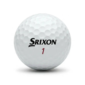 Srixon Z-Star – Nahaufnahme weißer Srixon Golfball mit dimpled Oberfläche und Logo