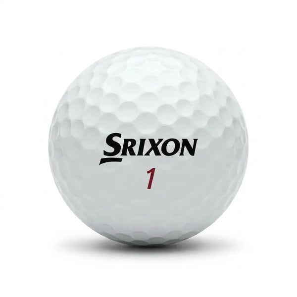 Srixon Z-Star – Nahaufnahme weißer Srixon Golfball mit dimpled Oberfläche und Logo