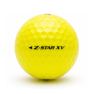 Srixon Z-Star XV Yellow Lakeball – Gebrauchter gelber Srixon Golfball mit Logo und Nummer